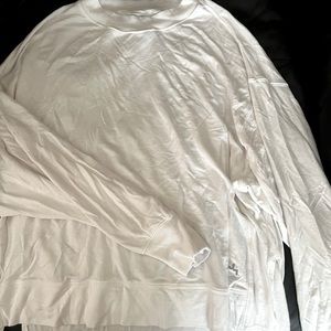 White long-sleeve athletic shirt